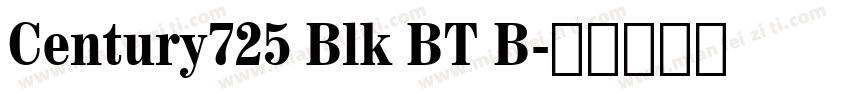 Century725 Blk BT B字体转换